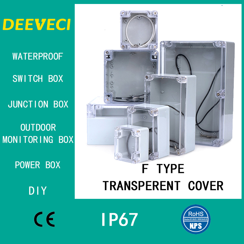 Outdoor Power Board Box - Transparent Waterproof Outdoor Enclosure Plastic Box