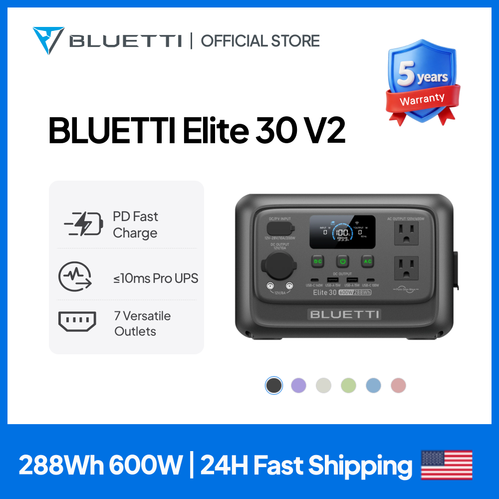 Outdoor Power Equipment - 【Renew】BLUETTI Elite 30 V2 Portable Power