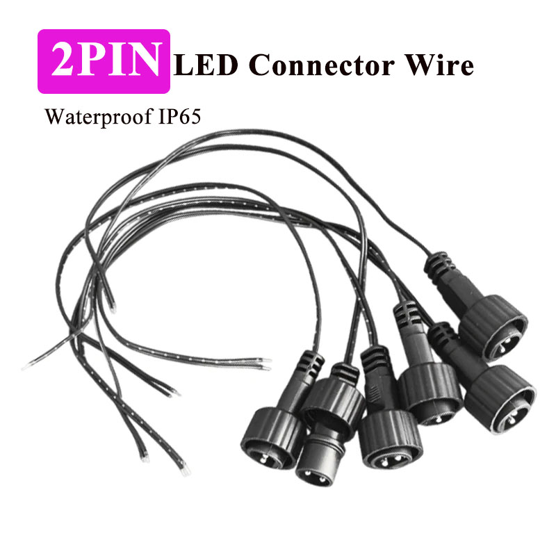 Outdoor Power Extension Cord - Outdoor 2Pin LED Connector with 25cm