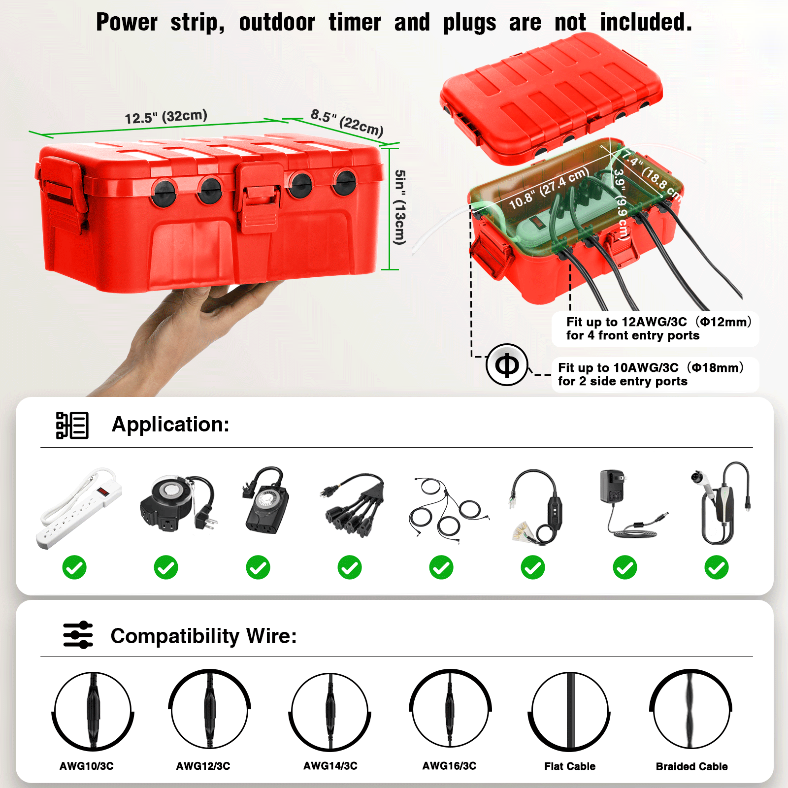 Weatherproof IP54 Outdoor Exte - Outdoor Power Extension Cord review and price