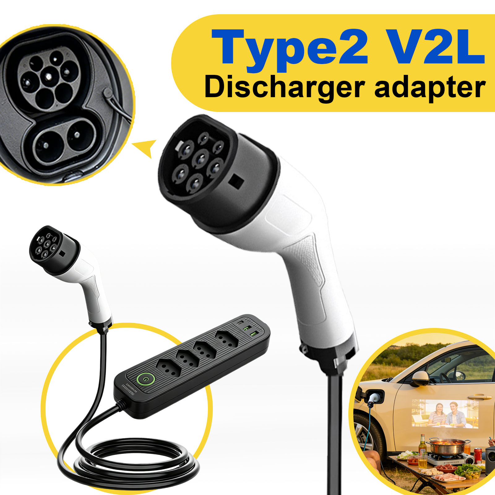 Type2 V2L Discharge Adapter 16 - Outdoor Power Solutions review and price