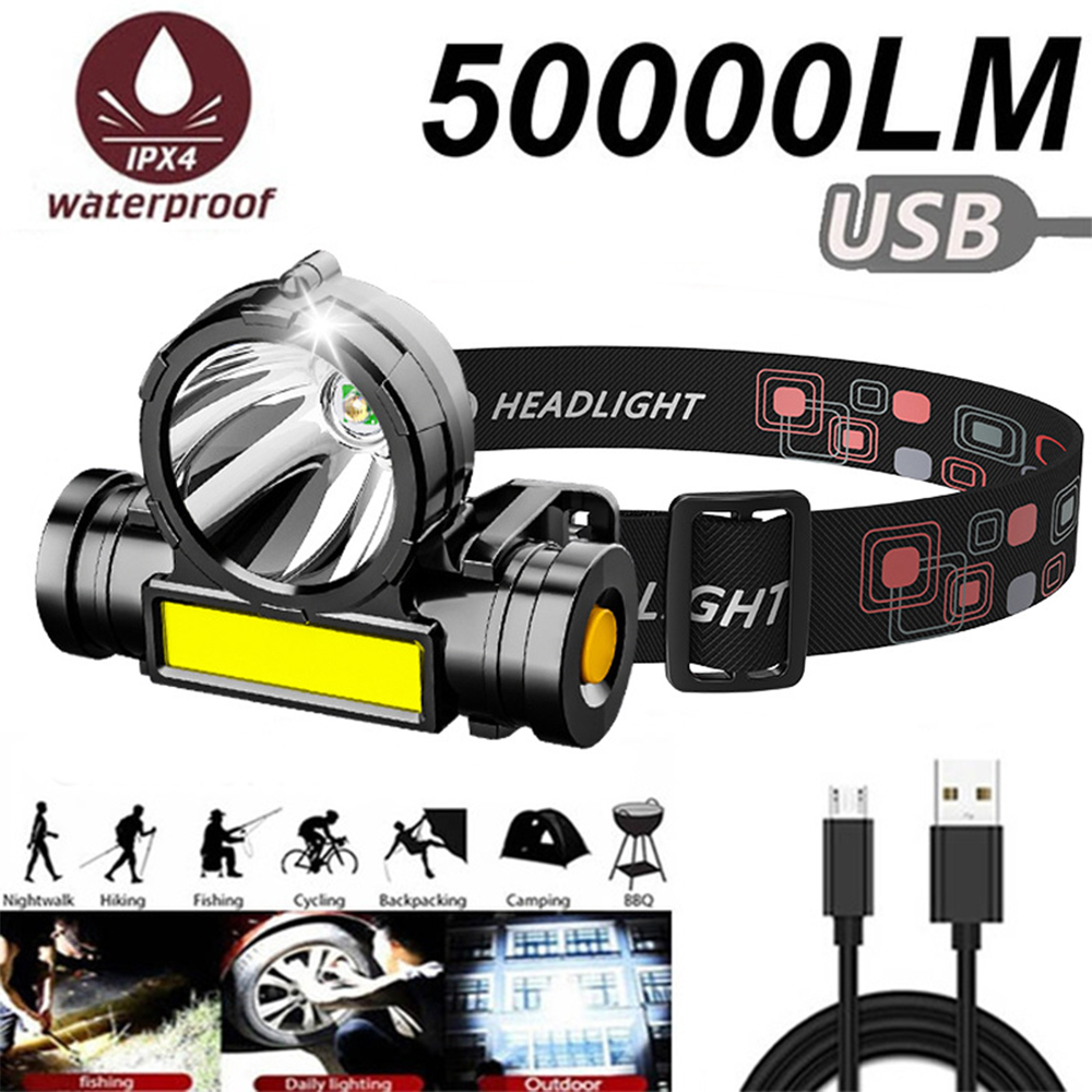 USB LED Rechargeable COB Headl - Outdoor Power Source review and price
