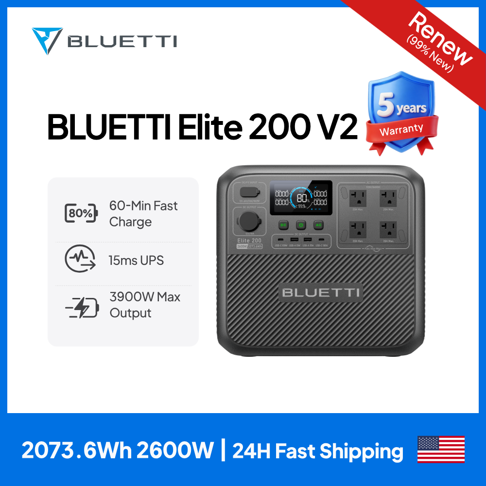 【Renew】BLUETTI Elite 200 V2 Po - Outdoor Power Source review and price