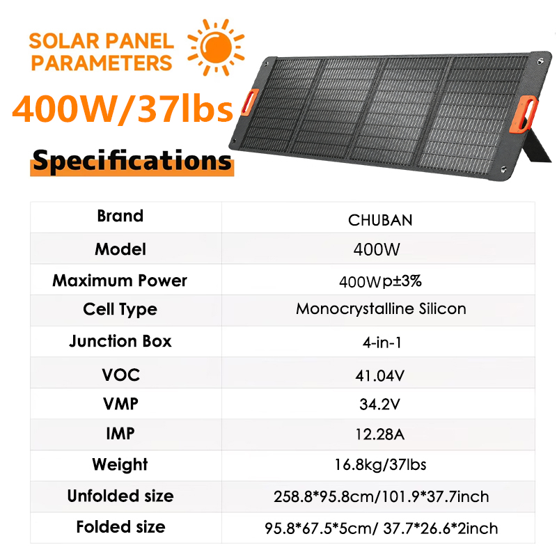 200W Foldable Solar Panel 400w - Outdoor Power Source review and price